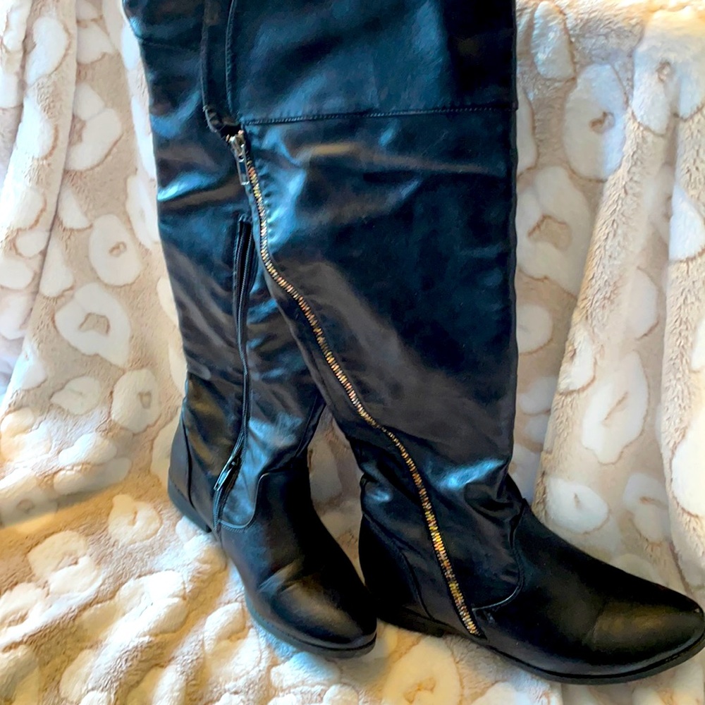 Black over the knee boots